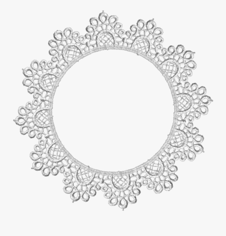 Lace Doily White Frame Lace Circle Transparent - White Lace Circle Png, Transparent Clipart