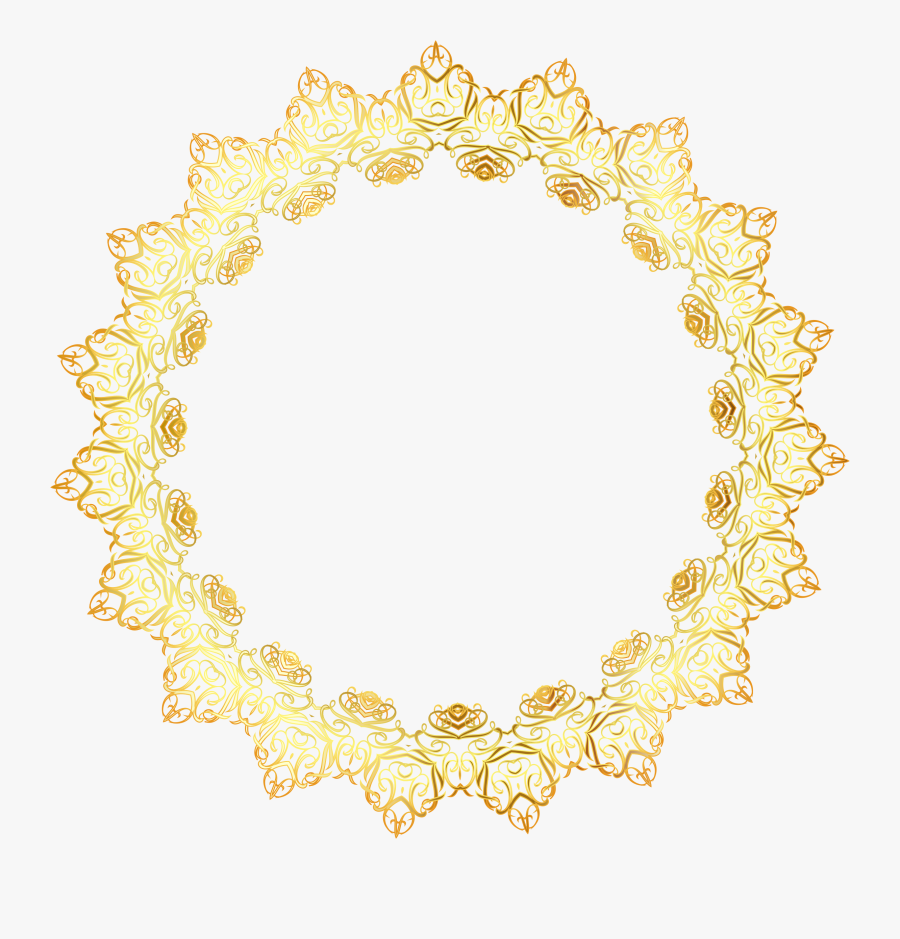 Clipart Gold Abstract Elegant Frame No Background Fancy, Transparent Clipart