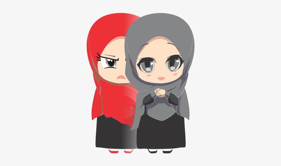 Cute Muslim Cartoon Girl, Transparent Clipart