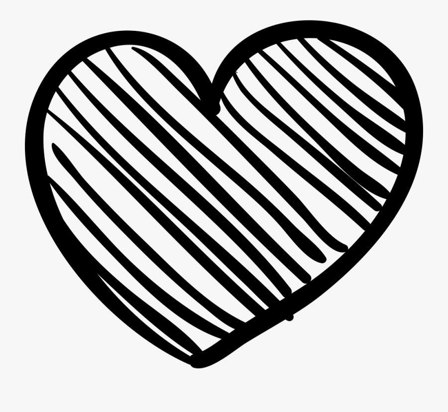 Transparent Crayon Scribble Clipart - Heart Sketch Icon Png, Transparent Clipart