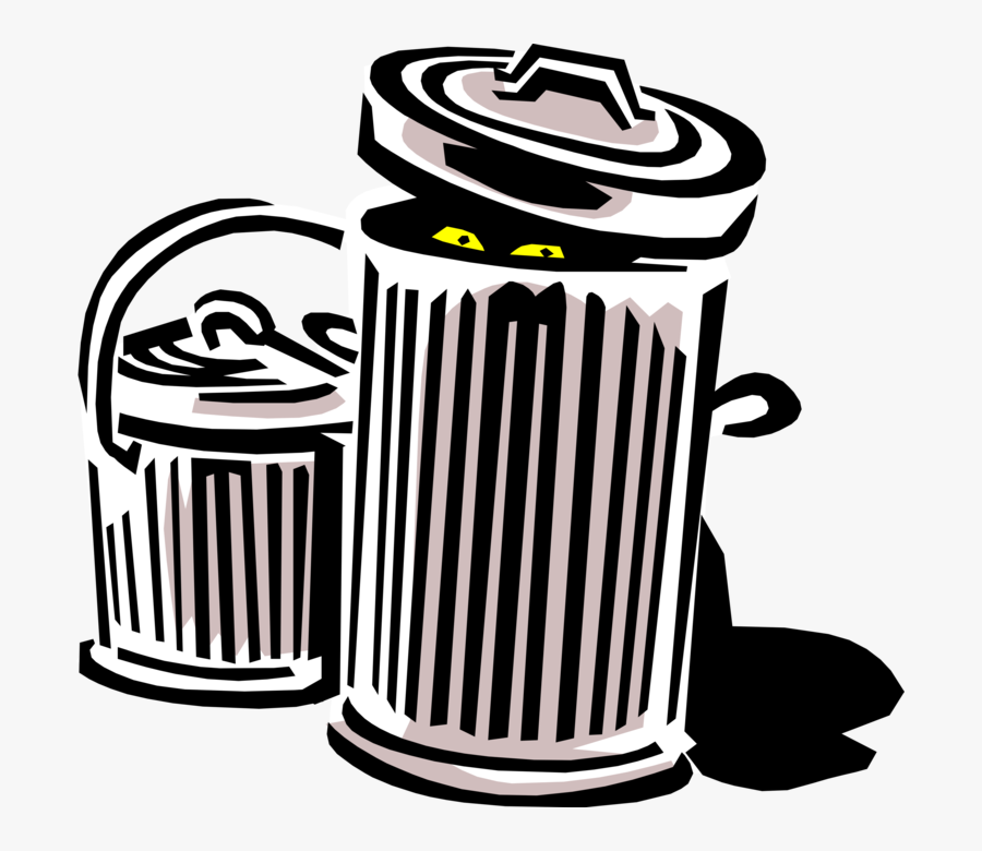 Vector Illustration Of Waste Basket, Dustbin, Garbage - Solid Waste Management Delhi, Transparent Clipart