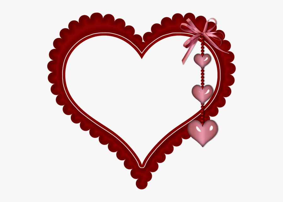 Transparent Scalloped Heart Clipart - Love Heart Frame Png, Transparent Clipart