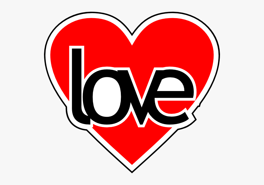 Hd Love Png Pic - Heart With Love Cartoon, Transparent Clipart