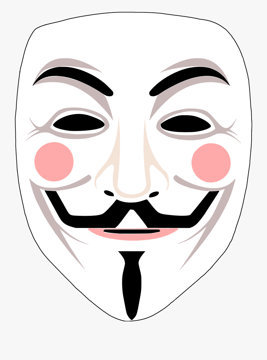 Emotional Mask Cliparts - Guy Fawkes Mask, Transparent Clipart