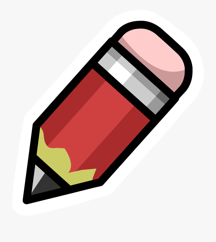 Pencil Pin - Club Penguin Pins Png, Transparent Clipart