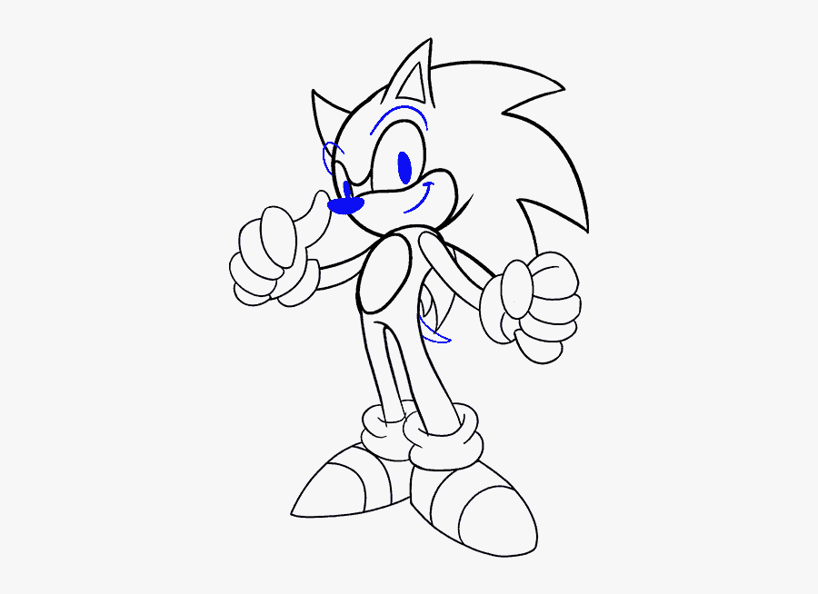 How To Draw Sonic The Hedgehog - Comic Characters How To Draw, Transparent Clipart