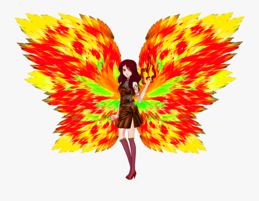 Transparent Fire Wings Png - Fairy, Transparent Clipart