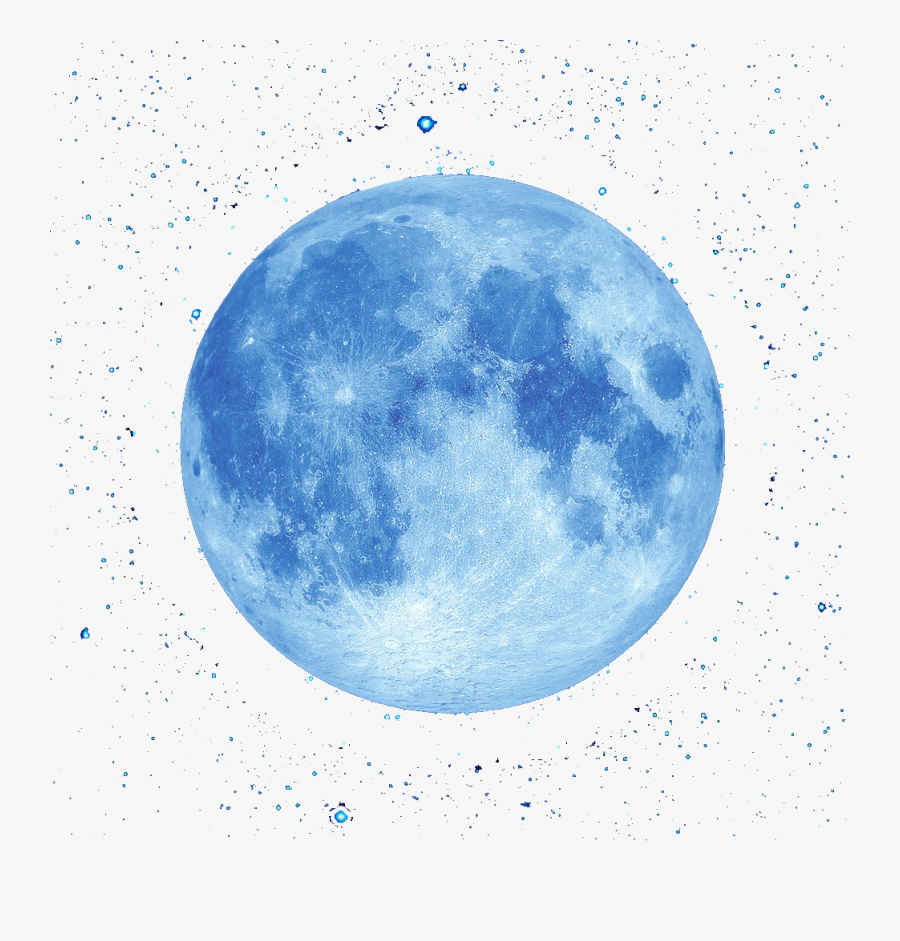 Blue And Full Sky Moon The Clipart - Blue Moon Png, Transparent Clipart