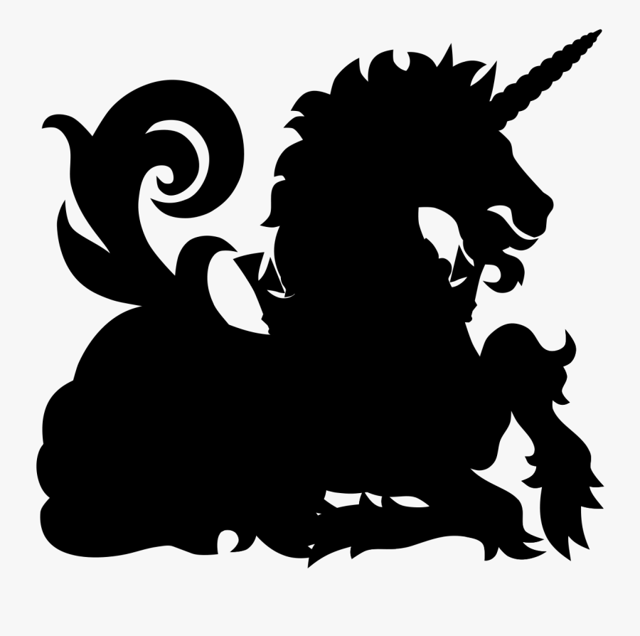 Mustang Unicorn Clip Art Silhouette Pattern - Illustration, Transparent Clipart