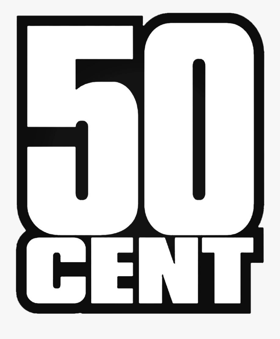 #50cent #50 #cent #rapper #rap #logo #text #ftestickers - 50 Cent, Transparent Clipart