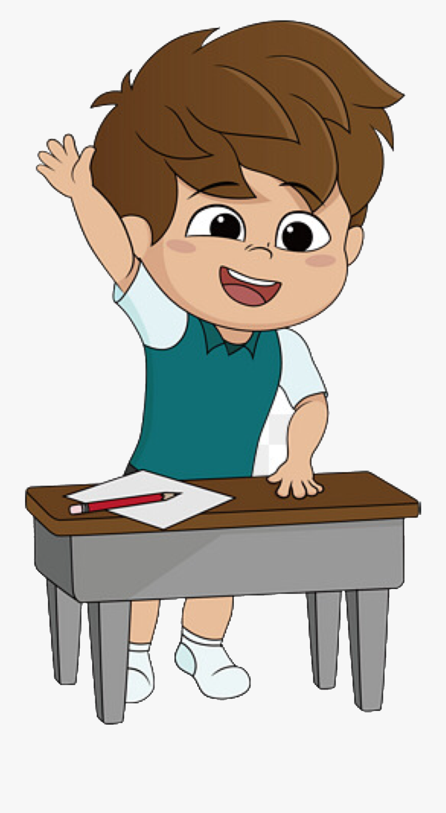Animation Person Doing Homework, Transparent Clipart