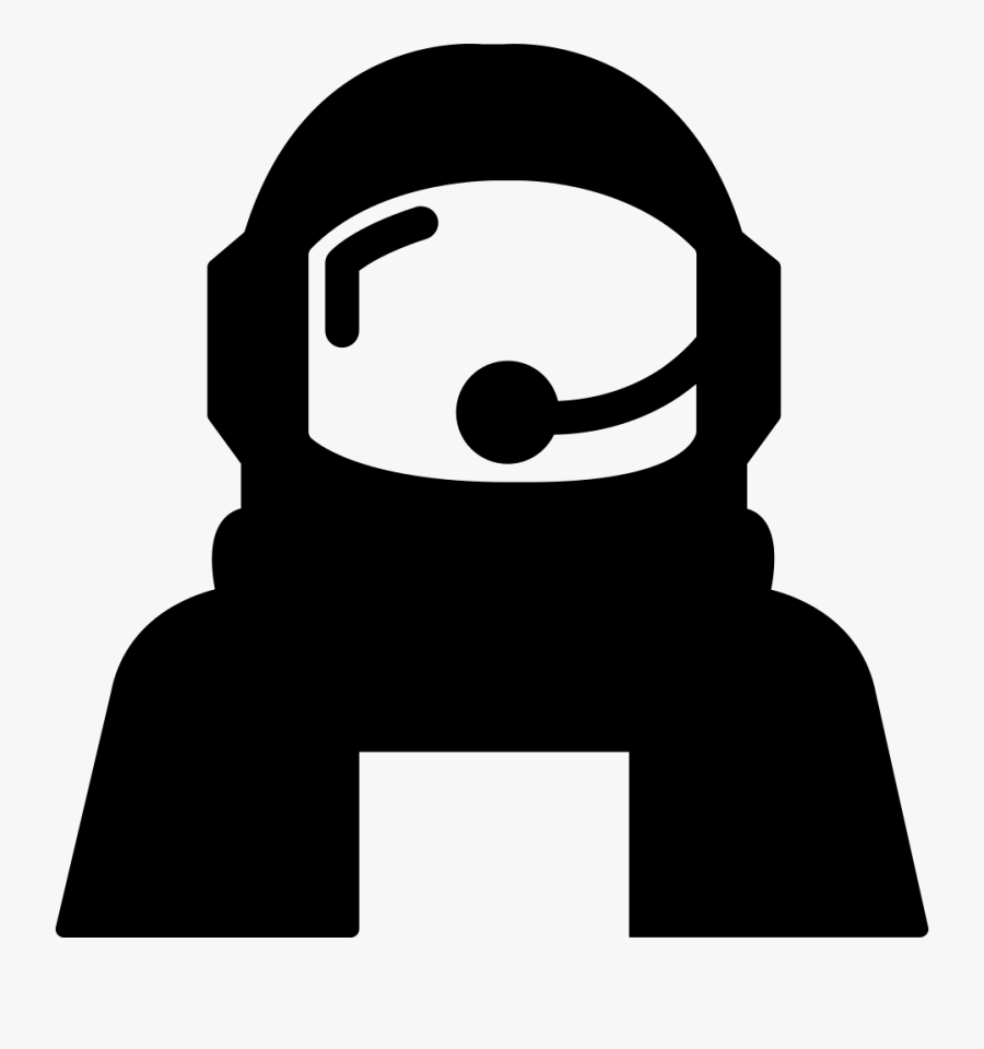 Astronaut Helmet Protection For Outer Space - Astronaut Space Silhouette, Transparent Clipart