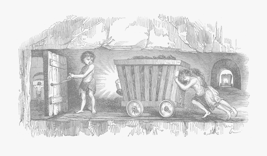 Industrial Revolution Child Labor Mines - Child Labor Coal Mines Victorian Era, Transparent Clipart