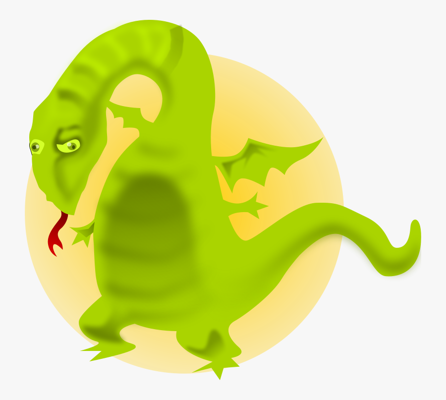 Cartoon Dragon Svg Clip Arts - Hình Con Rồng Màu Xanh, Transparent Clipart