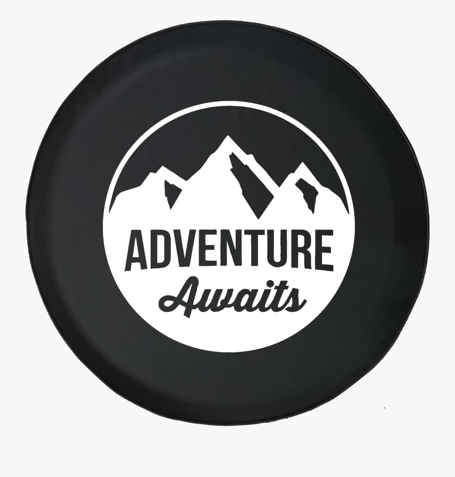 Adventure Awaits Mountain Scene Stamp Style Offroad - Circle, Transparent Clipart