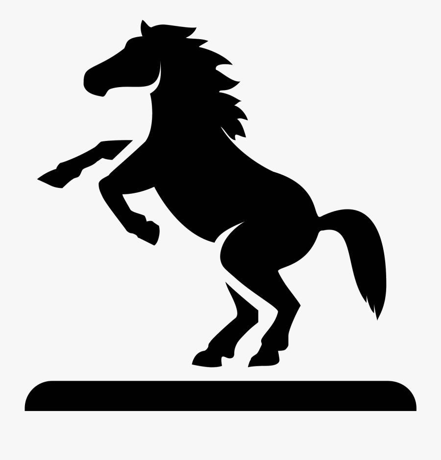 Equestrian Statue Icon Free - Horse Picture For Silhouette, Transparent Clipart