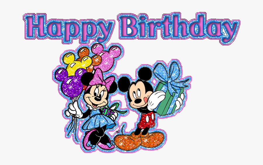 Happy Birthday Glitter Images, Happy Birthday Kids, - Happy Birthday Minnie Mouse Gif, Transparent Clipart