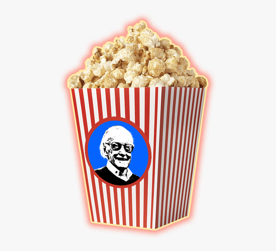 Stan Lee Popcorn Box - Popcorn Transparent, Transparent Clipart