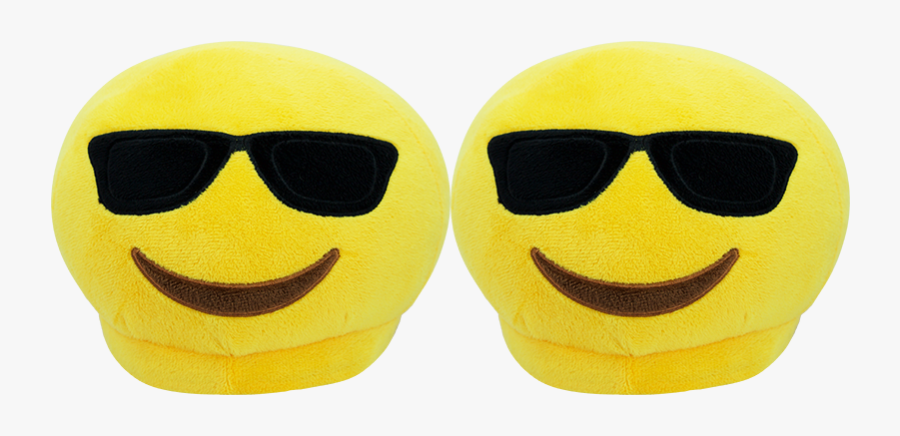 Emoji Slippers - Sunglasses - Smiley, Transparent Clipart