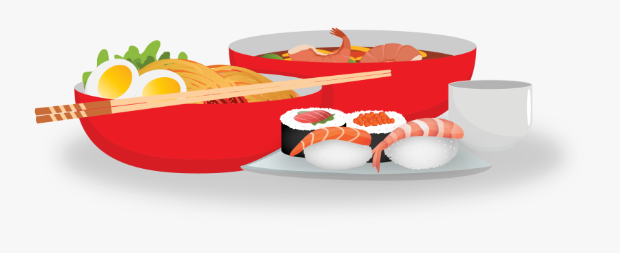 Transparent Sushi Clipart - Chinese Cuisine, Transparent Clipart