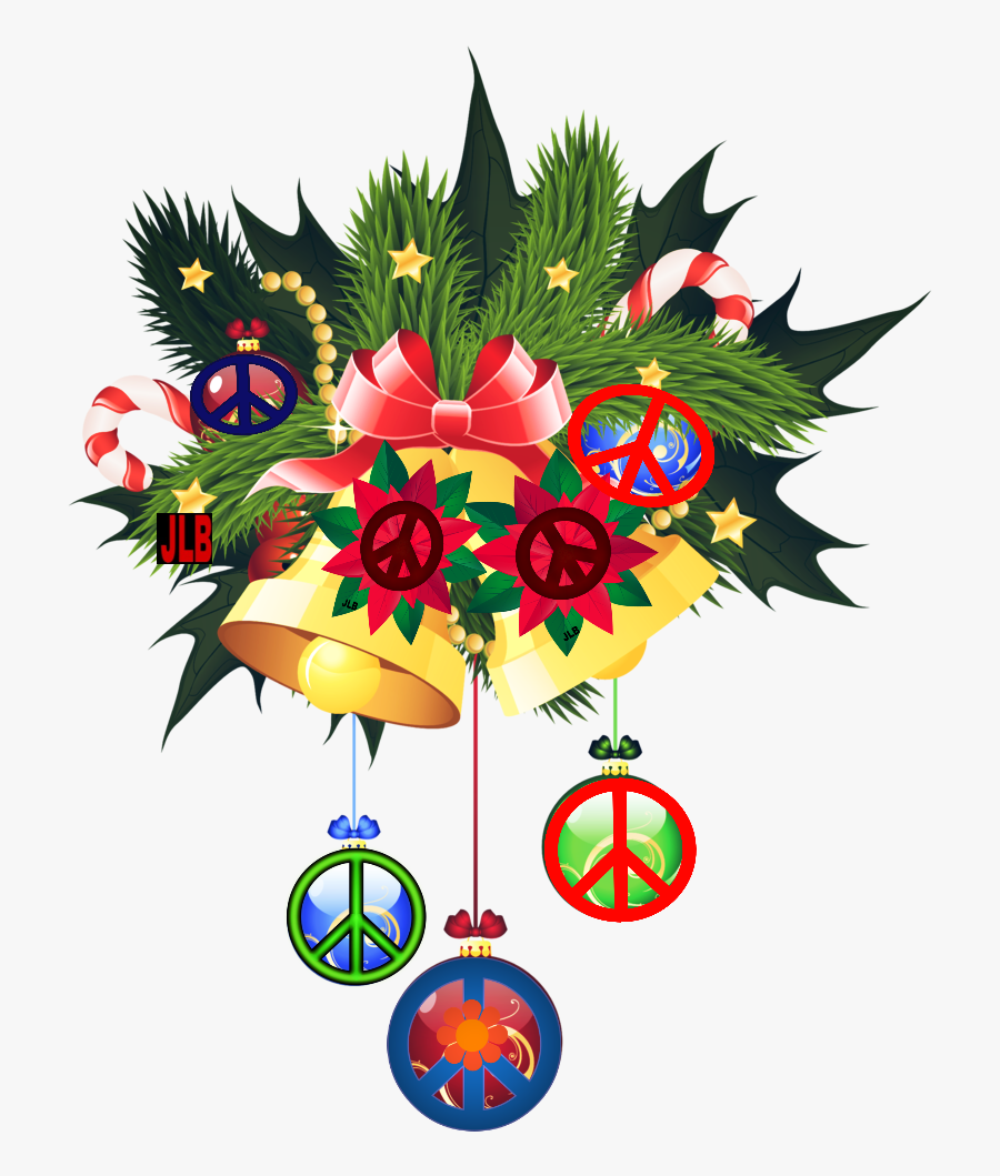 ☮🎄/jlb Christmas Labels, Christmas Clipart, Christmas - Christmas Bell Images Png, Transparent Clipart