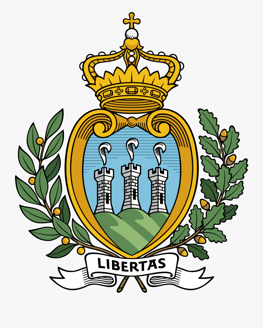 San Marino Flag Logo, Transparent Clipart