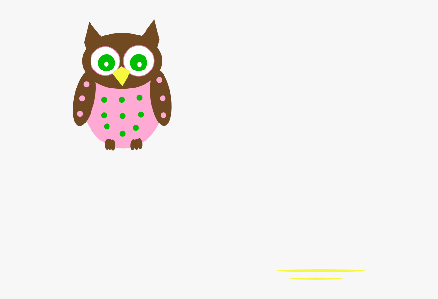 Clip Art Polka Dot Owl - Tree Borders Clip Art With Owls, Transparent Clipart