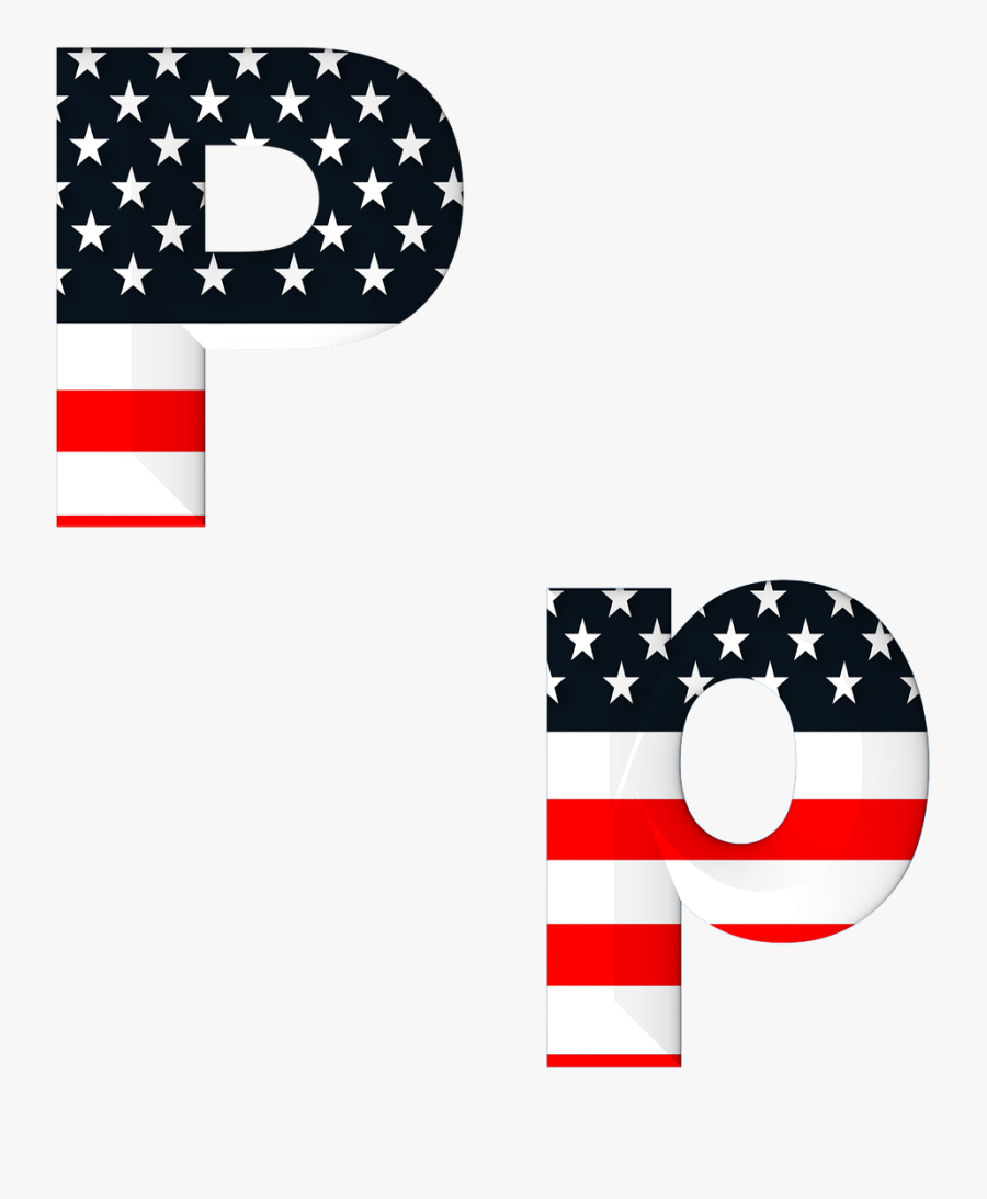 Transparent White American Flag Png - Letter D American Flag, Transparent Clipart