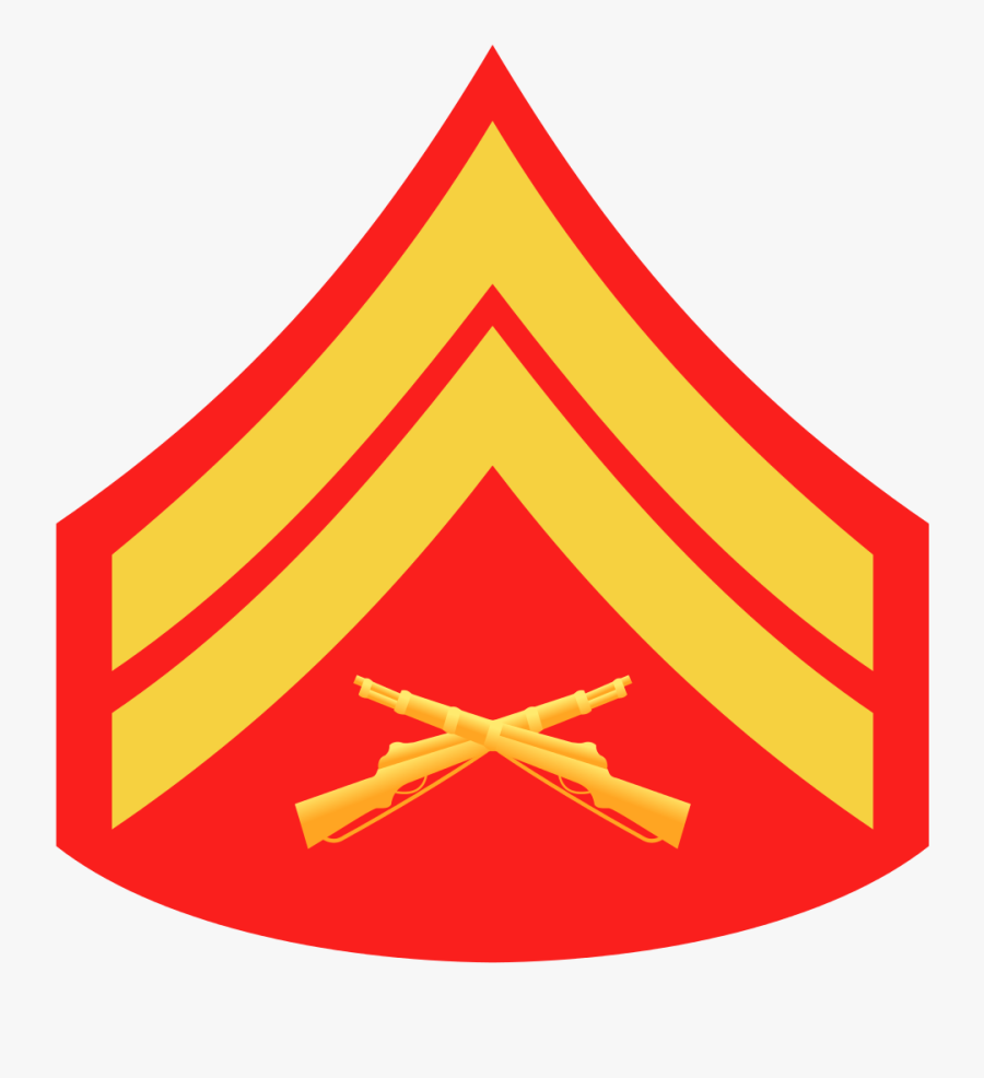 File - Usmc-e4 - Svg - Sergeant Usmc - Usmc Sergeant Rank, Transparent Clipart