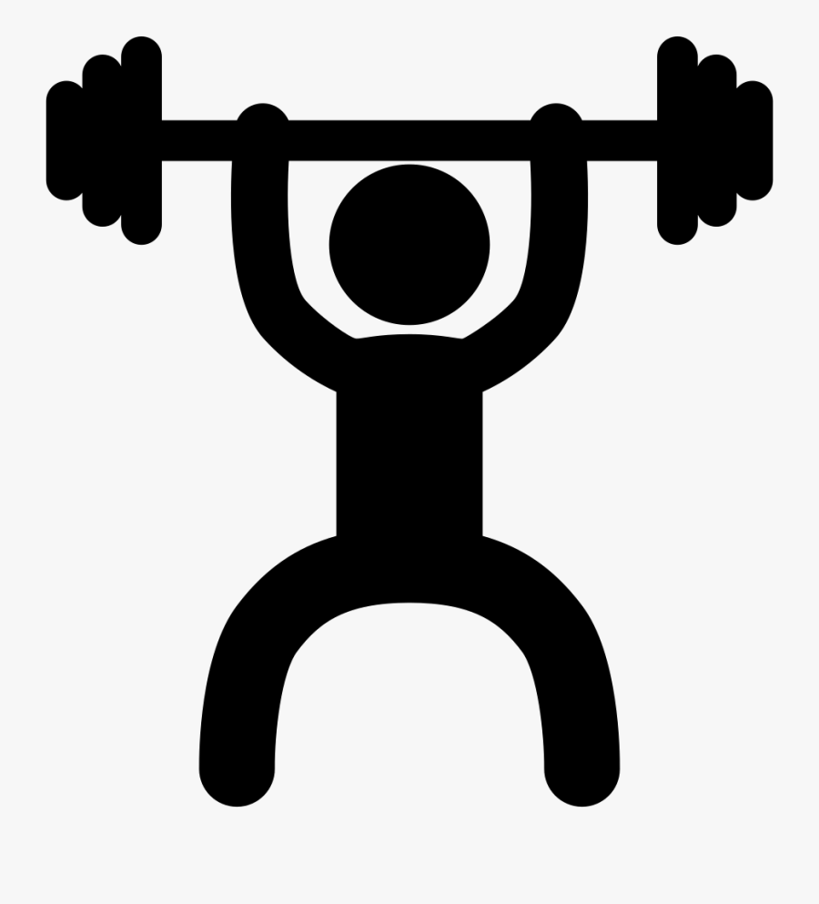 Weightlifter Frontal Silhouette Svg Png Icon Free Download - Weightlifting Icon, Transparent Clipart