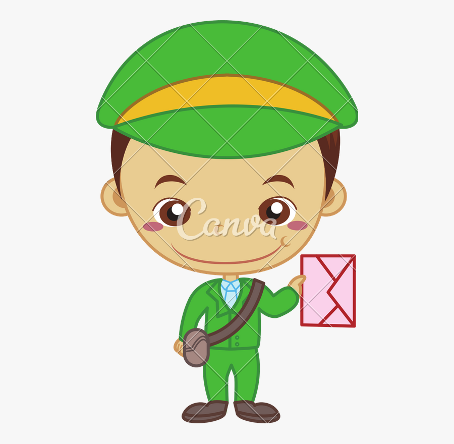 Mailman Clipart Teacher - Cartoon, Transparent Clipart