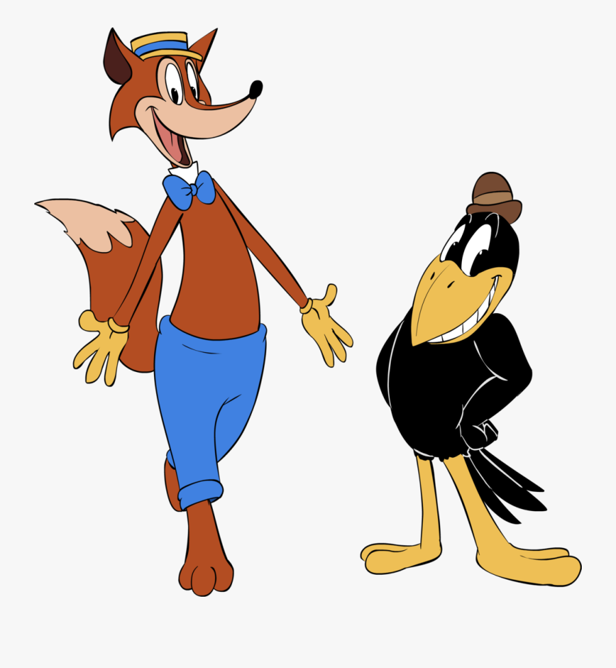 Clip Art Fox And Crow Cartoon - Fox And The Crow Animation, Transparent Clipart