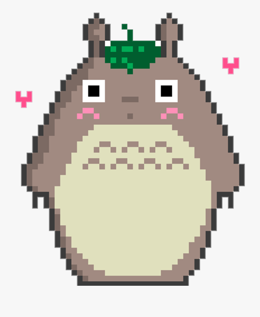 Totoro Pixel Girl Studioghibli Kawaii Kawai Tumblr - Pixel Art Animal, Transparent Clipart
