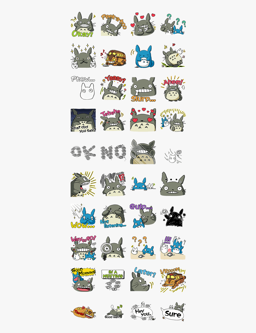 Http - //www - Line-stickers - Com/ My Neighbor Totoro - Totoro Emotes, Transparent Clipart