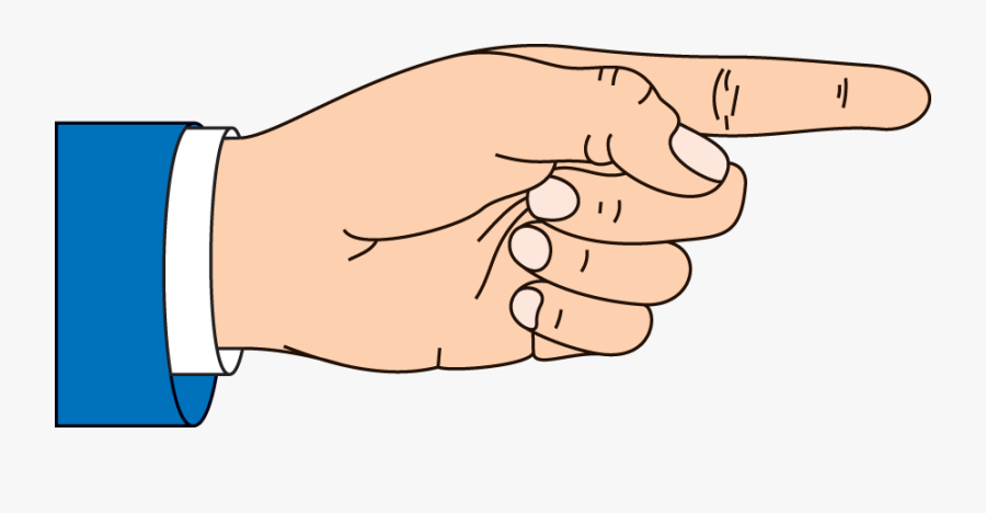 Transparent Hand Pointing Png - Hand Point Cartoon Png, Transparent Clipart