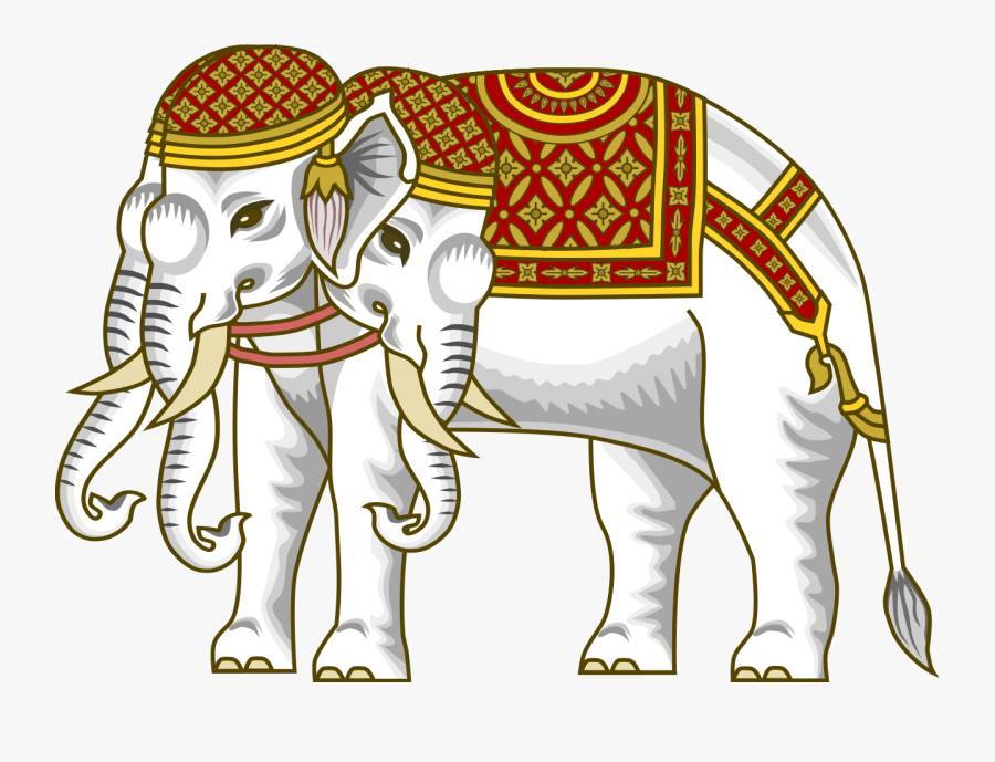The Airavata , Vehicle Of The Hindu God Indra, Depicted - Airavat Elephant, Transparent Clipart