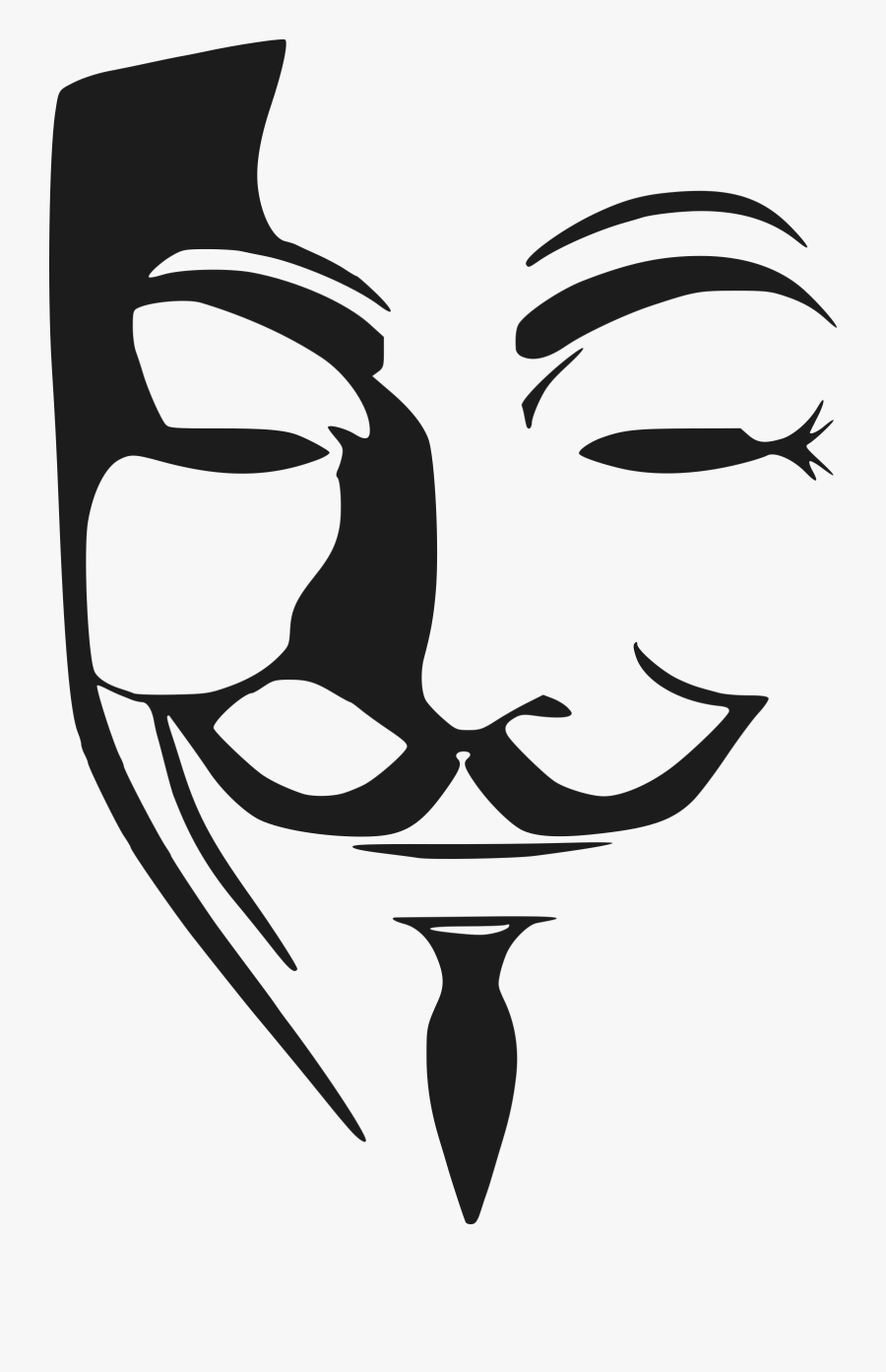 Anonymous Mask Png Download Image - V For Vendetta Mask, Transparent Clipart