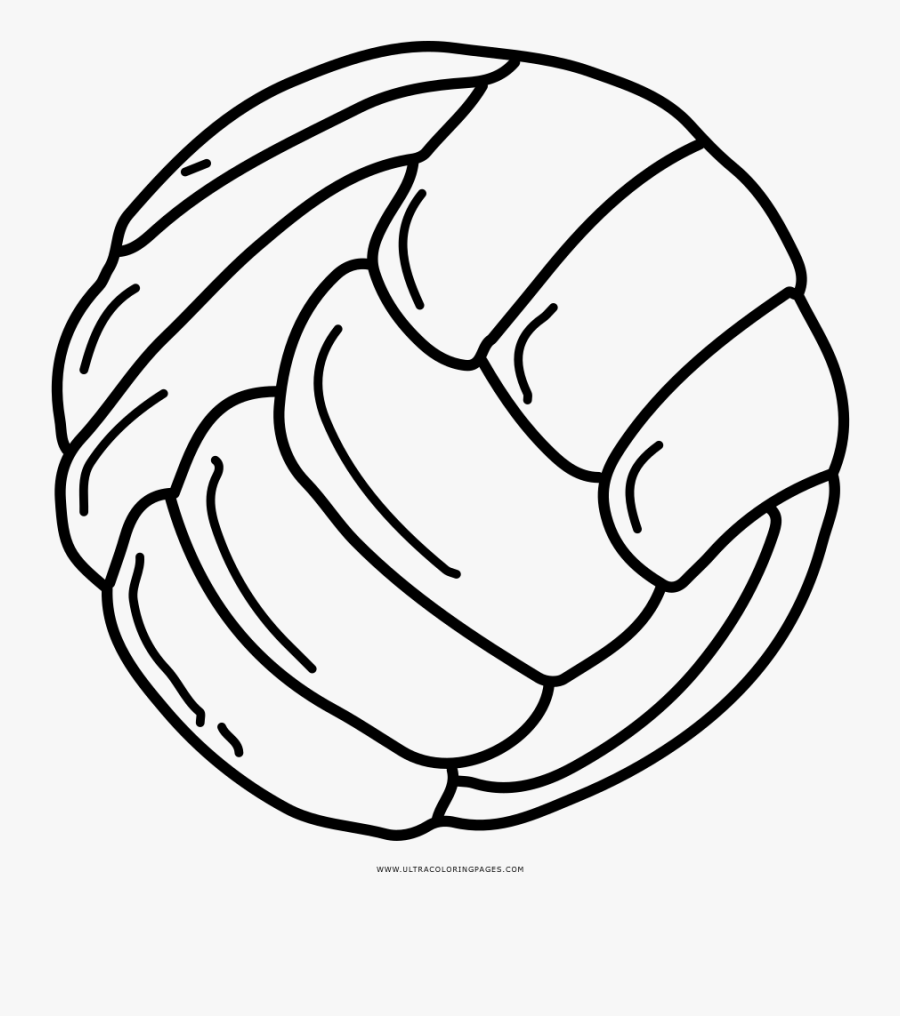 Volleyball Coloring Page - Line Art, Transparent Clipart