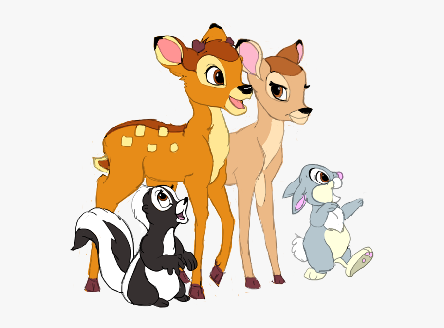 Clip Art Etiquetas Infantiles - Bambi Thumper Flower And Faline , Free ...