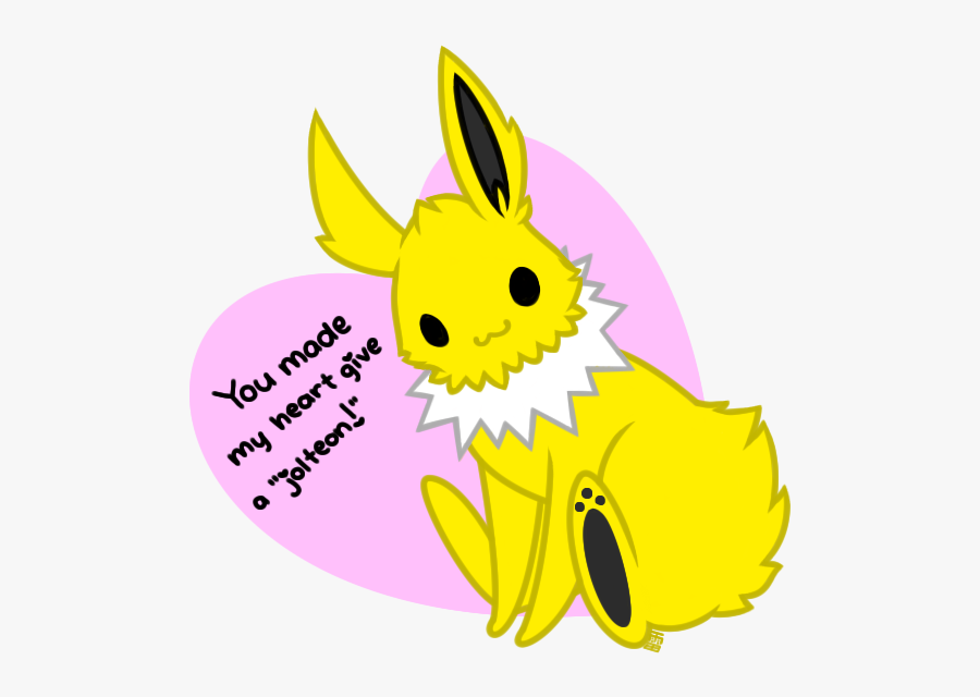 Cute Pokemon Valentine Jolteon Clipart , Png Download - Cartoon, Transparent Clipart