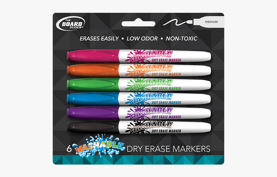 Marker Clipart Dry Erase Marker - Board Dudes Dry Erase Markers Washable, Transparent Clipart