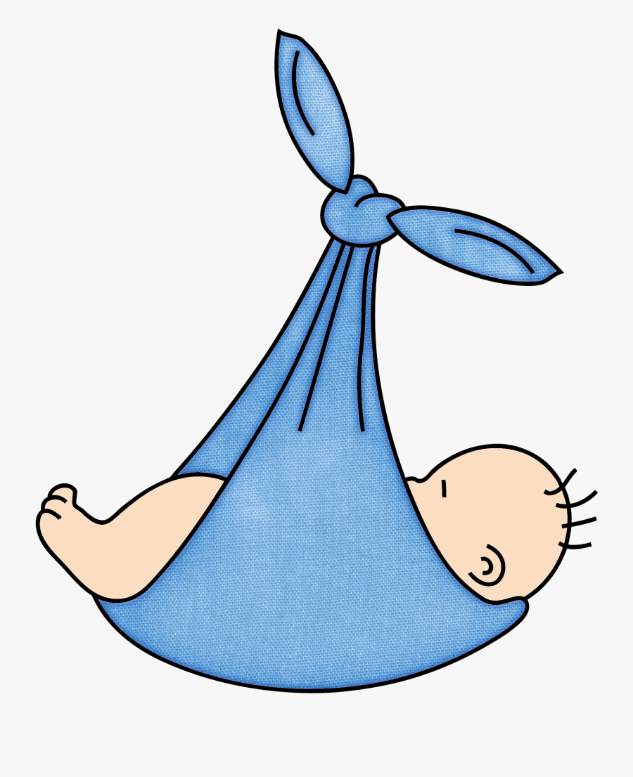 Baby Coloring Pages Clipart , Png Download - Cartoon Baby In Blue Blanket, Transparent Clipart