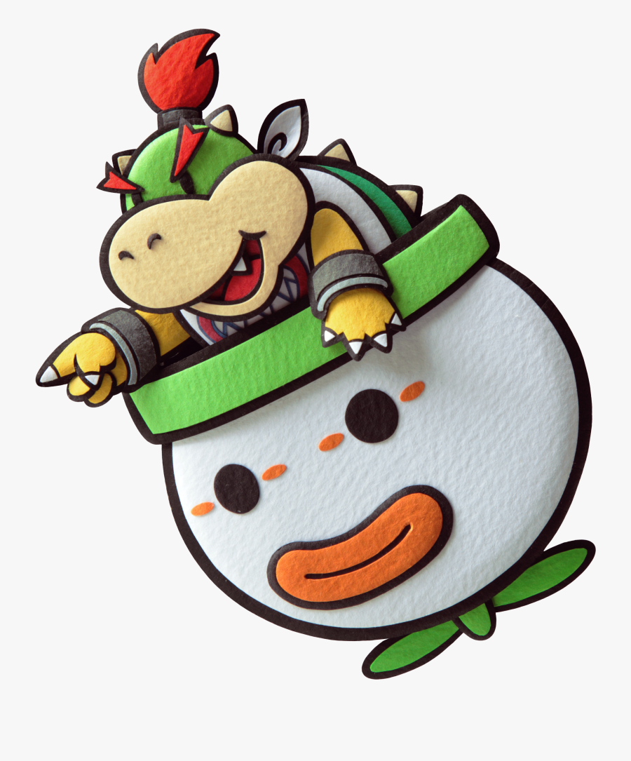 Transparent Mario And Luigi Clipart - Super Paper Mario Bowser Jr, Transparent Clipart