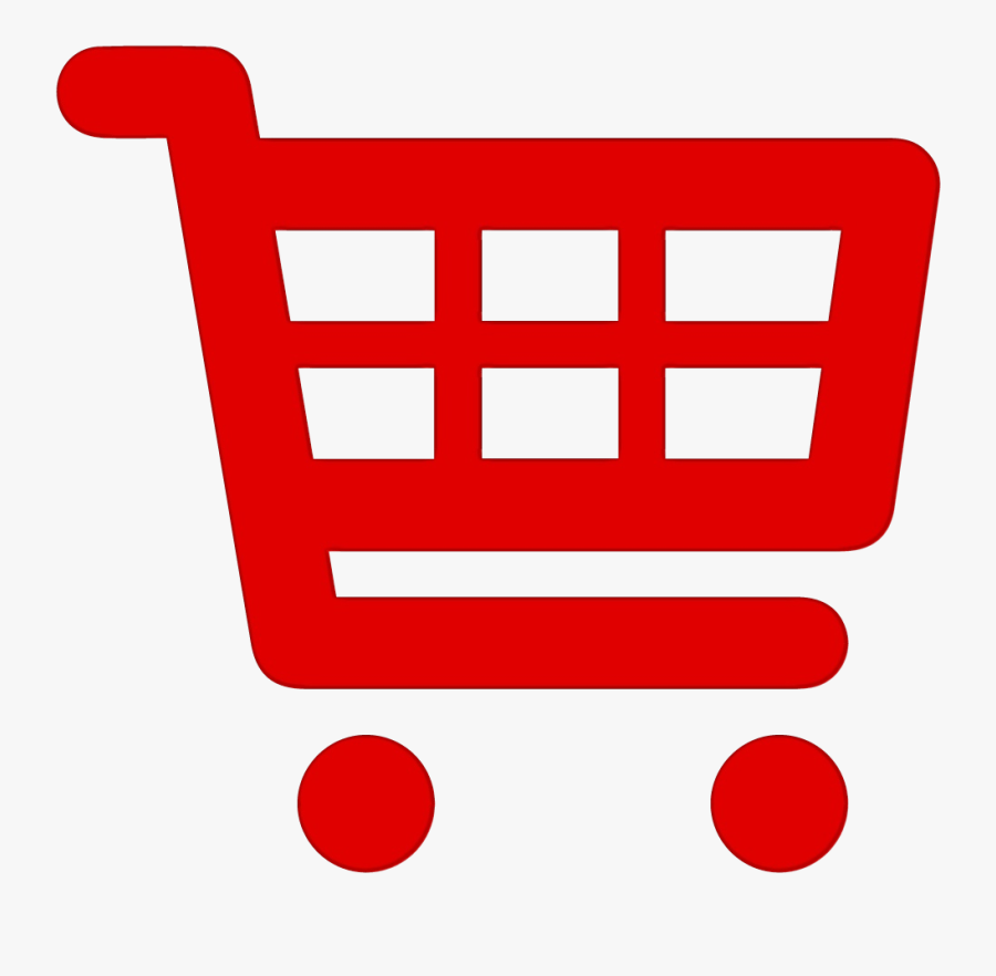 Transparent Procedure Clipart - Red Shopping Cart Icon, Transparent Clipart