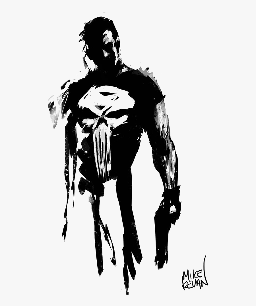 Punisher Png Image - Punisher Tattoo Black And White, Transparent Clipart
