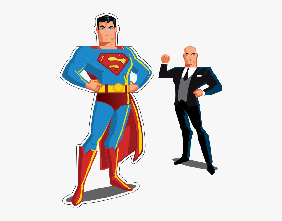 Superman / Lex Luthor Mix & Match - Cartoon, Transparent Clipart