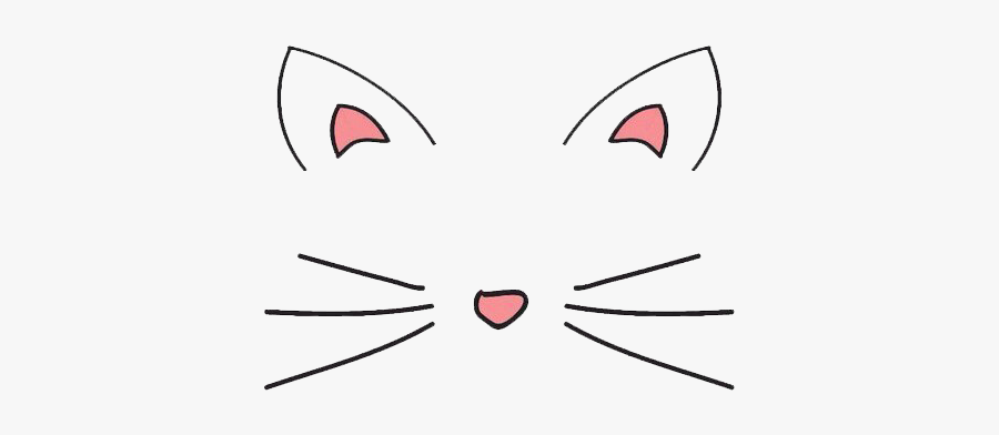 Whiskers Kitten Domestic Short-haired Cat Mask - Cat Ears Png, Transparent Clipart