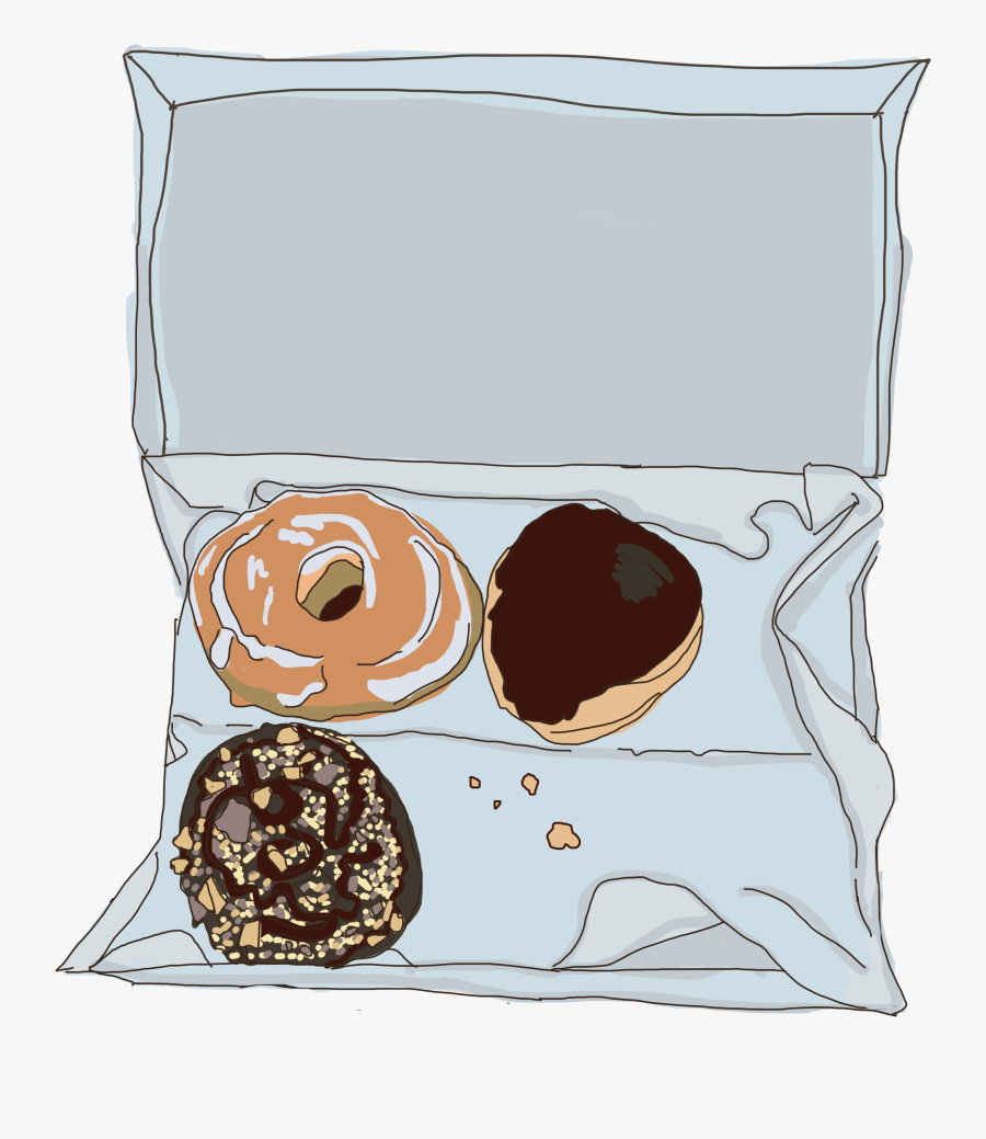 Donutbox - Chocolate, Transparent Clipart