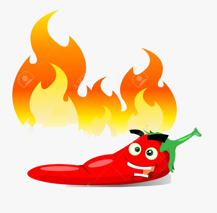 Fire Hot Pepper Cliparts Stock Vector And Royalty Free - Hot Chilli Pepper Clipart Png, Transparent Clipart