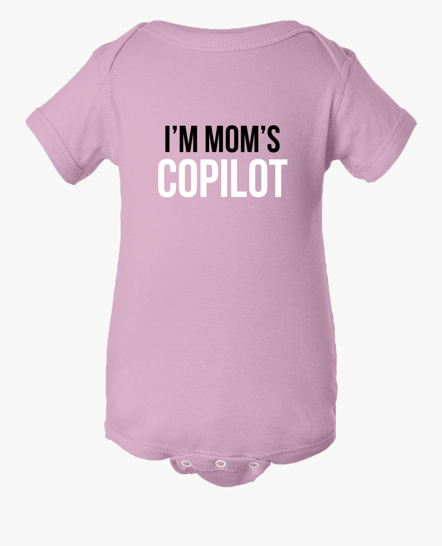 I"m Mom"s Co-pilot Pink Onesie - Active Shirt, Transparent Clipart